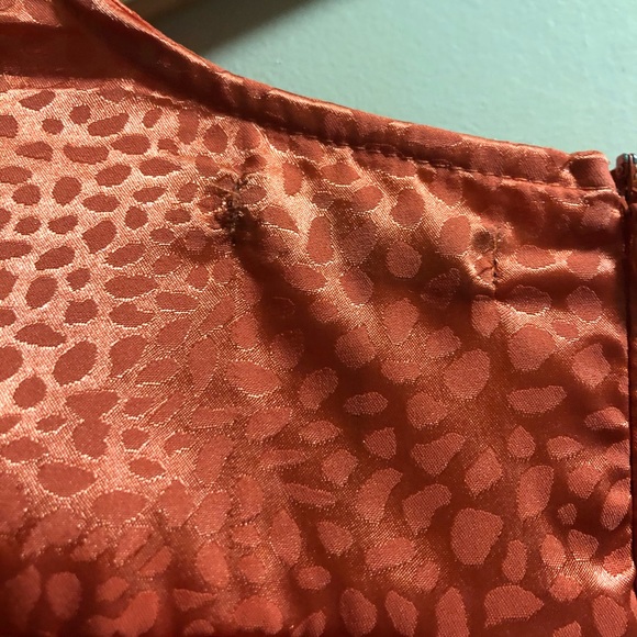 Nasty Gal Orange Leopard Print Satin Dress Size 6US /10 U.K. - Picture 12 of 16